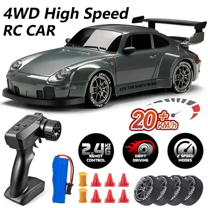 4WD Mini Drift RC Car – High-Speed Remote Control Porsche