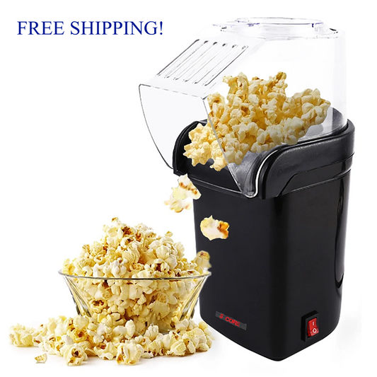 5 Core Hot Air Popcorn Machine – 16 Cup Mini Electric Popper | Oil-Free Healthy Snack Maker